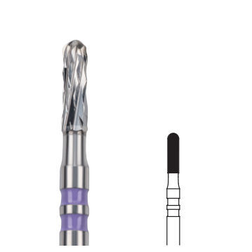 Orthodontischer Fräser - C4AK series - Edenta - Hartmetall / Dekorputz / Zinn