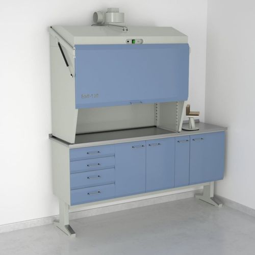 Arbeitsplatz für Dentallabors / mit Regal - 2+9+15+7, E58/G130 - ERIO - mit Schubladen