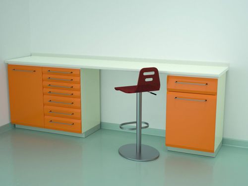 Arbeitsplatte für Labor / für Sterilisierung - W7+W2+L(100)+W19 - ERIO - Dental / modular / Edelstahl