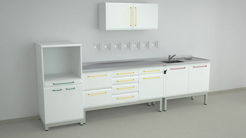 Laborarbeitsfläche - S series - ERIO - für Dentallabor / mit Schublade / mit Stauraum