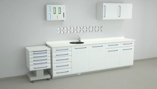 Modulare Labor-Arbeitsstation - W21 - ERIO - mobil / auf Rollen / mit Waschbecken