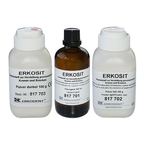 Zahnmedizinisches Material / Acryl - Erkosit - ERKODENT Erich Kopp - zur Dentalrestaurierung / Pulver / temporär