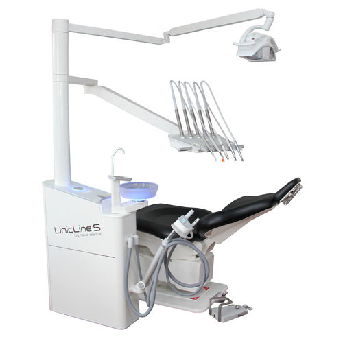 Dentale Behandlungseinheit / mit elektrisch bedientem Stuhl - UnicLine S - Heka Dental - kompakt / mit flexiblem Kopfstück / mit Monitor