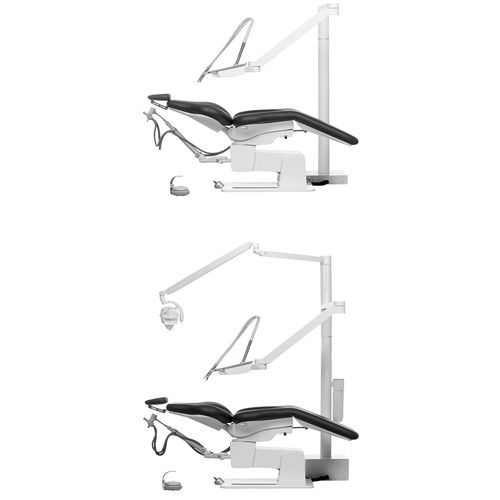 Dentaleinheit mit elektrisch bedientem Stuhl - UnicLine S Pillar - Heka Dental - mit flexiblem Kopfstück / mit Hygienesystem / mit Intraoralkamera