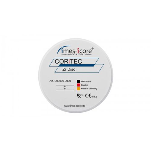 Zahnmedizinisches Material / Zirkoniumdioxid - CORiTEC® ZR DISC - imes-icore GmbH - zur Dentalrestaurierung / Fräs / hochtransluzent