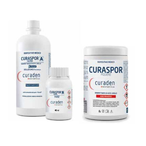 Desinfektionsmittel für medizinische Geräte - CURASPOR - INDUSTRIA ZINGARDI SRL   - flüssig / 1000 mL / auf Säurebasis