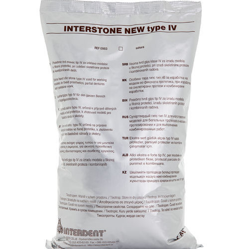 Zahnmedizinisches Material / Gips - INTERSTONE NEW TIP IV - Interdent - zur Dentalrestaurierung / für Dentallabor / Pulver