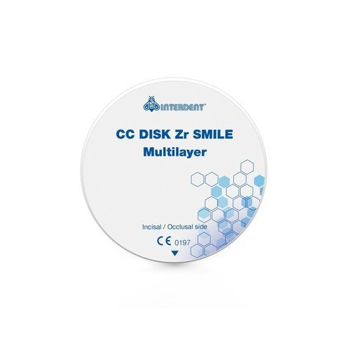 Zahnmedizinisches Material / ZrO2 - CC Disk Zr SMILE Multilayer - Interdent - Lithiumdisilikat / Porzellan / zur Dentalrestaurierung