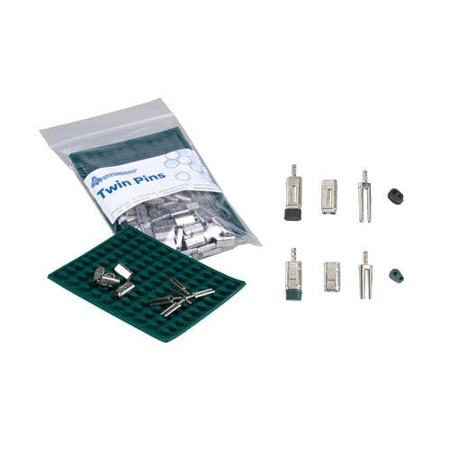 PIN für Dentallabor - TWIN  - Interdent - Gummi / Metall / Fräs