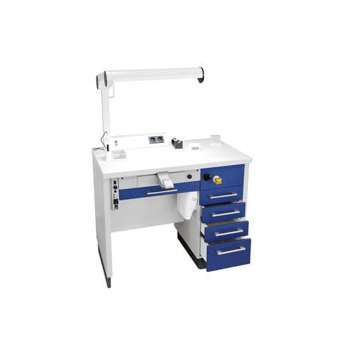 Arbeitsplatz für Dentallabors / mit Regal - TM9005 - Interdent - mit Licht / automatisch