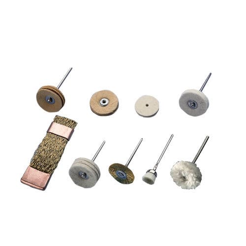 Fräser für Dentallabor - 803 - Interdent - gebürstetes Messing / Rosshaar / Polier