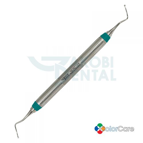 Endodontischer Exkavator / mit ColorCare-Manschette - EXC32L7 - Jakobi Dental GmbH - doppelt / Edelstahl