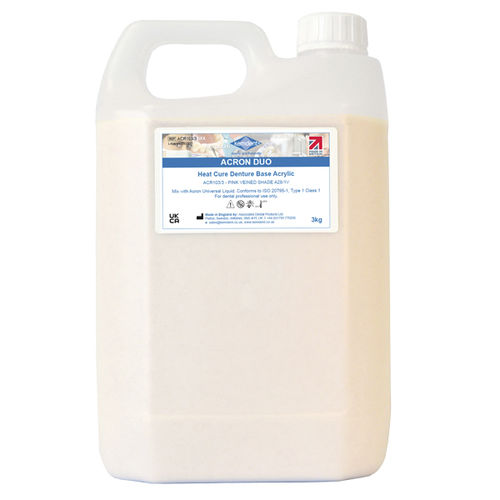 Zahnmedizinisches Material / Acryl - Acron Duo - KEMDENT ASSOCIATED DENTAL PRODUCTS LTD   - für Dentallabor / zur Herstellung von Zahnprothesen / lichtdurchlässig