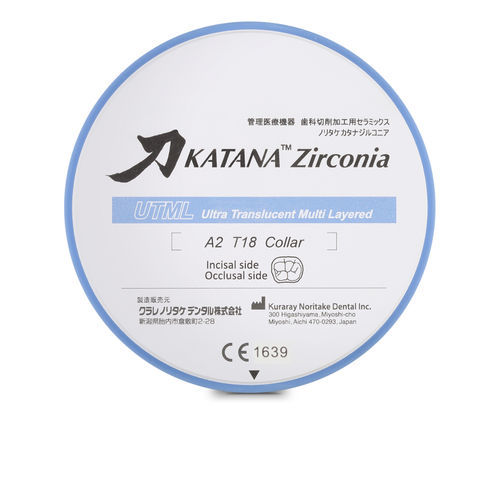 Zahnmedizinisches Material / Zirkonoxid - KATANA™ UTML - Kuraray Noritake Dental - für Zahnbrücken / für Dentalkronen / zur Dentalrestaurierung