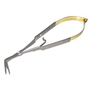 Klemme zum Greifen von Zahnkronen - 75-SP/L - Laschal Surgical, Inc.   - zur Entfernung kieferorthopädischer Ringe / gebogen