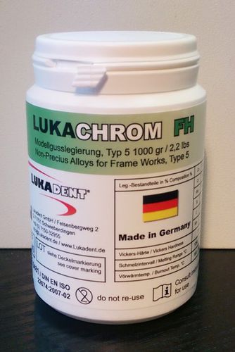 Zahnmedizinisches Material / Legierung - Lukachrom FH - LUKADENT - zur Dentalrestaurierung