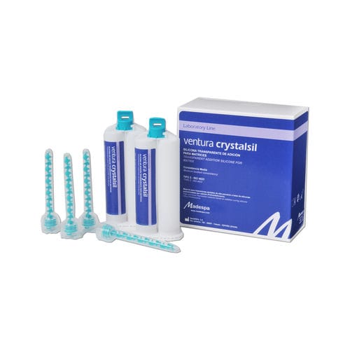 Zahnmedizinisches Material / Silikon - ventura crystalsil fast - MADESPA S.A.   - zur Dentalrestaurierung / transparent