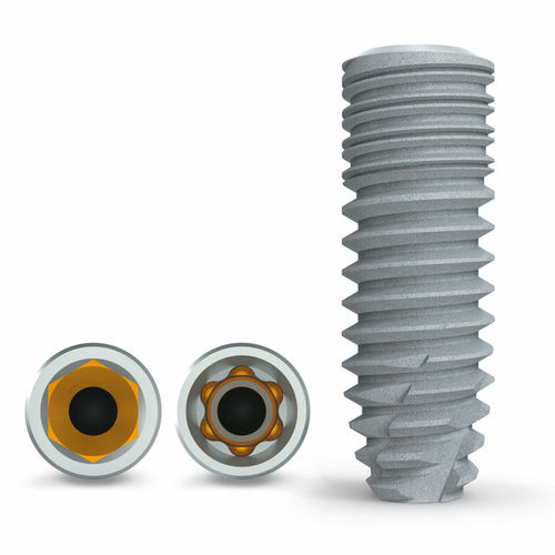 Konisches Zahnimplantat - BoneTrust® hex cone - Medical Instinct Deutschland - Titan / inneres Sechseck / gerade