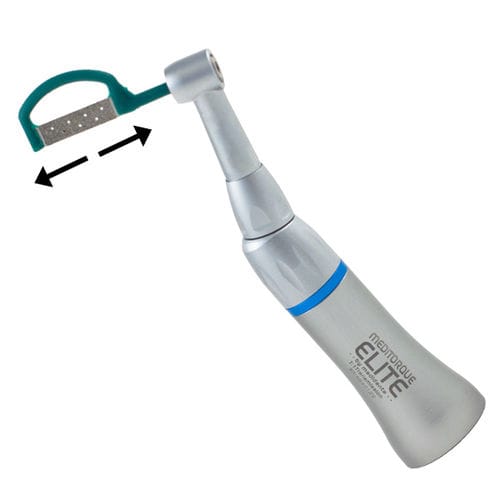 Winkelstück zur Dentalrestaurierung - Interprox Elite - Medidenta - für Kieferorthopädie / Untersetzung