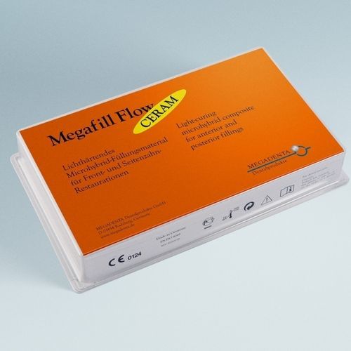 Zahnmedizinisches Material / Flüssigkomposit - Megafill Flow CERAM - MEGADENTA Dentalprodukte GmbH   - Hybridkomposit / zur Dentalrestaurierung / für Restaurierung