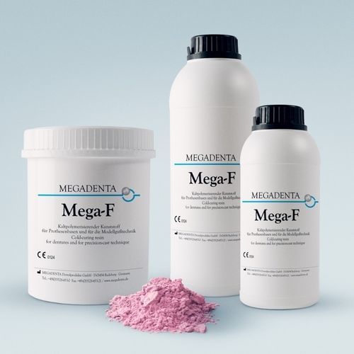 Zahnmedizinisches Material / Harz - MEGA-F - MEGADENTA Dentalprodukte GmbH   - für Zahnprothesen / Gieß / zur Herstellung von Zahnprothesen