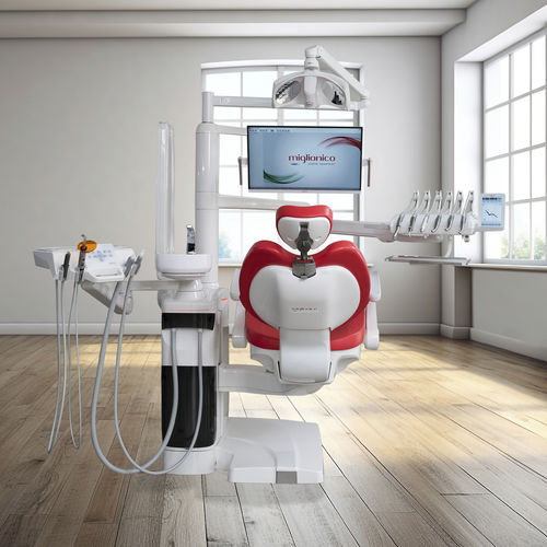 Dentaleinheit mit elektromechanischem Stuhl - P19T - Miglionico - mit Monitor / mit Hygienesystem / mit Intraoralkamera