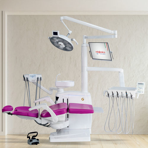 Dentale Behandlungseinheit / mit elektrisch bedientem Stuhl - G60  - Miglionico - mit flexiblem Kopfstück / mit Hygienesystem / mit Instrumententräger