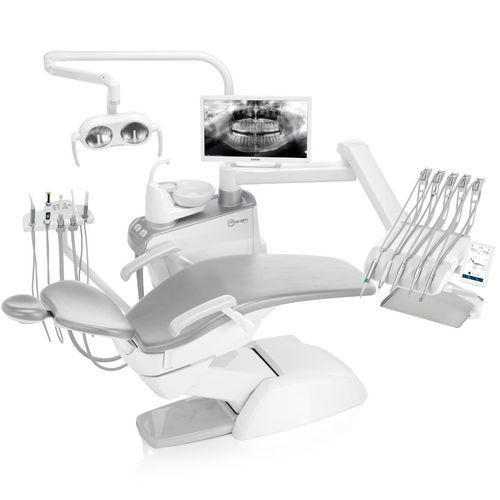 Dentaleinheit mit elektrisch bedientem Stuhl - M10 - Mocom - kompakt / mit flexiblem Kopfstück / mit Hygienesystem