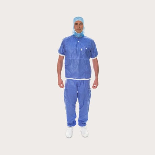 Medizinisches Bekleidungsset / unisex - BARRIER® Clean Air - Mölnlycke Health Care - aus Polyester / aus Baumwolle / blau