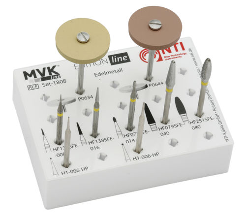 Fräser für Dentallabor - Edelmetall-Set - MVK-line - Metall / Polier