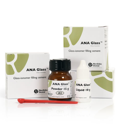 Zahnmedizinisches Material / ionomerisches Glas - ANA Glass™ - Nordiska Dental AB   - zur Dentalrestaurierung / Pulver / flüssig
