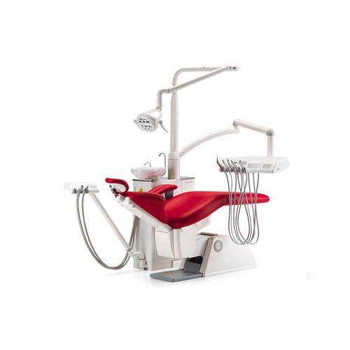 Dentale Behandlungseinheit / mit elektropneumatischem Stuhl - Carving Plus Drop - O.M.S. S.p.A. OFFICINE MECCANICHE SPECIALIZZATE   - mit Instrumententräger / mit Licht