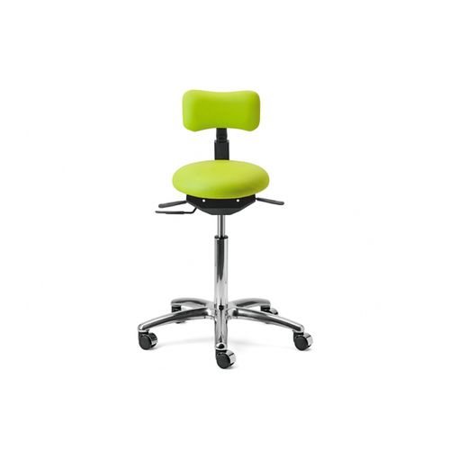 Dentalhocker - OMS 2 - O.M.S. S.p.A. OFFICINE MECCANICHE SPECIALIZZATE   - für Arztpraxis / mit verstellbarer Rückenlehne / auf Rollen