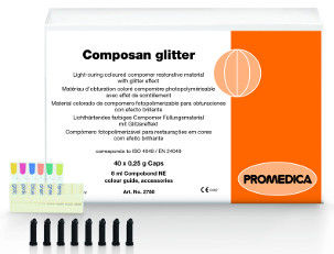 Zahnmedizinisches Material / Kompomer - Composan glitter - Promedica Dental Material GmbH   - für Wurzelfüllung / röntgendicht