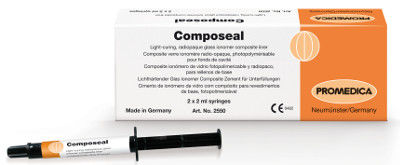 Zahnmedizinisches Material / ionomerisches Glas - Composeal - Promedica Dental Material GmbH   - zur Dentalrestaurierung / photopolymerisierbar / röntgendicht
