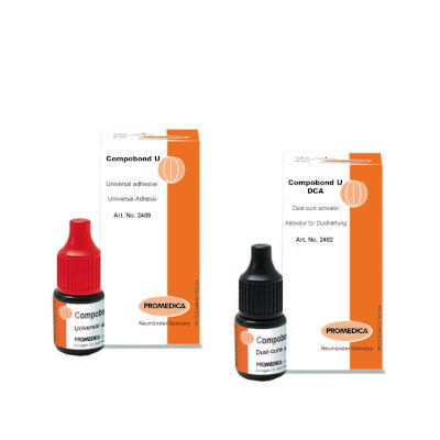 Zahnersatzkleber - Compobond U - Promedica Dental Material GmbH   - ionomerisches Glas / für Keramik / photopolymerisierbar