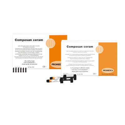 Zahnmedizinisches Material / Hybridkomposit - Composan ceram - Promedica Dental Material GmbH   - zur Dentalrestaurierung / für Molaren / lichtdurchlässig