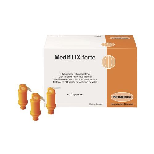Zahnmedizinisches Material / ionomerisches Glas - Medifil IX forte - Promedica Dental Material GmbH   - zur Dentalrestaurierung / Kapsel / temporär