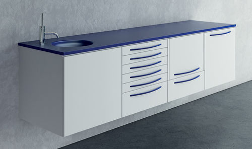 Abstellschrank - CS - SARATOGA - für zahnärztliche Instrumente / für Zahnarztpraxis / mit Waschbecken