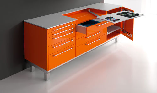 Arbeitsfläche mit Schublade - S_tray - SARATOGA - mit Stauraum