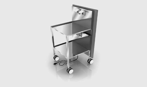 Wagen für Instrumente - S_elect - SARATOGA - Vielzweck / Edelstahl / mit 2 Regalbrettern