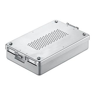 Sterilisationscontainer für zahnärztliche Instrumente - 2607-040 - A. Schweickhardt - Aluminium / perforiert