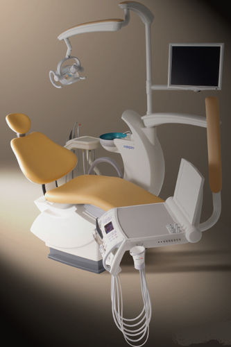 Dentale Behandlungseinheit / mit hydraulischem Stuhl - Maxpert - Shinhung - mit Monitor / mit Instrumententräger / mit Licht