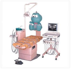 Dentale Behandlungseinheit / mit Stuhl - Taurus Sante Kids - Shinhung - mit Instrumententräger / mit Licht / für Kinder