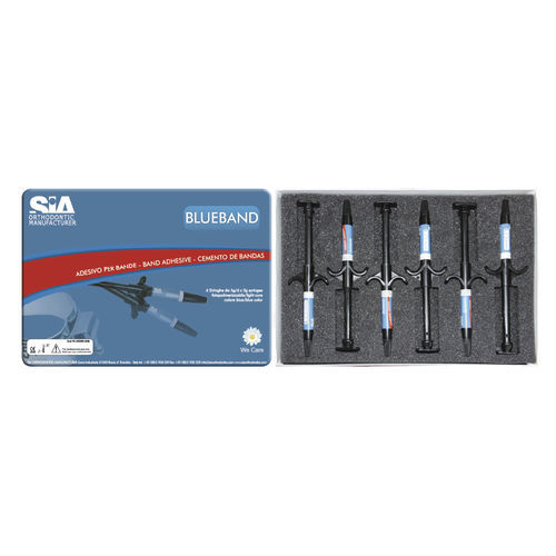 Dentalkleber für kieferorthopädische Ringe - Blue Band - SIA ORTHODONTIC MANUFACTURER - auf Siliziumbasis / für Metall / photopolymerisierbar