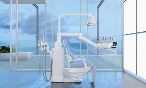 Dentale Behandlungseinheit / mit Stuhl - S380TRC - Stern Weber - mit flexiblem Kopfstück / kompakt / mit Hygienesystem