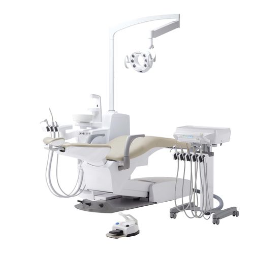 Dentale Behandlungseinheit / mit hydraulischem Stuhl - EURUS S3 - Takara Belmont Italy - mit flexiblem Kopfstück / mit Hygienesystem / mit Instrumententräger
