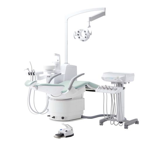 Dentale Behandlungseinheit / mit hydraulischem Stuhl - EURUS S4 - Takara Belmont Italy - mit flexiblem Kopfstück / mit Hygienesystem / mit Instrumententräger