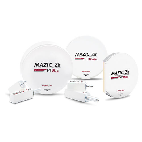 Zahnmedizinisches Material / Zirkonium - MAZIC Zir - VERICOM Co., Ltd.   - für Dentalinlays / für Veneere / CAD/CAM