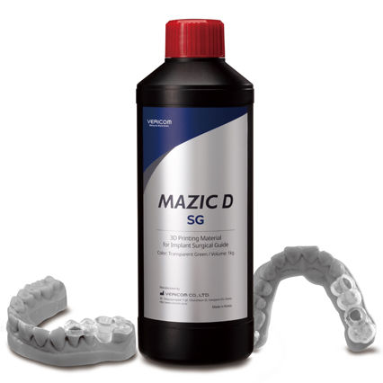 Zahnmedizinisches Material / Harz - MAZIC D SG - VERICOM Co., Ltd.   - für 3D-Druck / für Implantatsysteme / transparent
